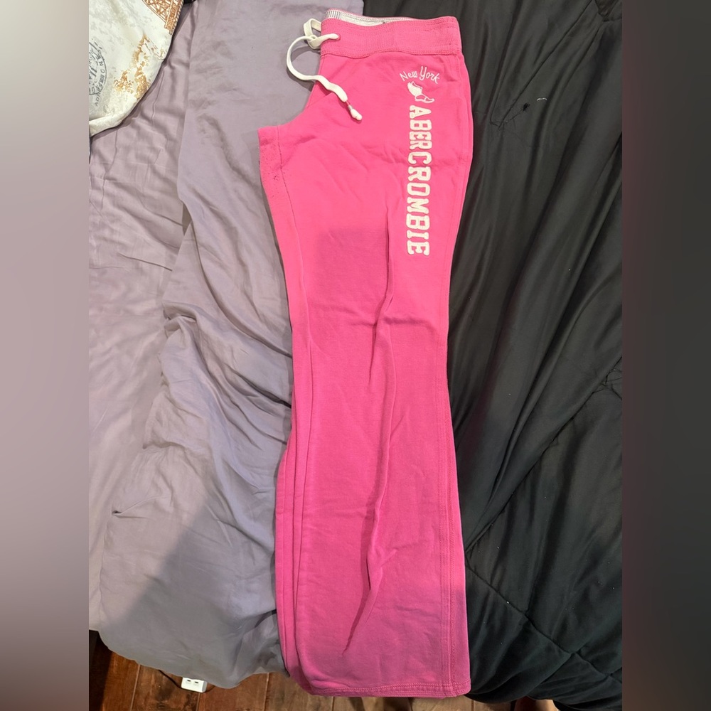 Abercrombie & Fitch Pink Logo Sweatpants